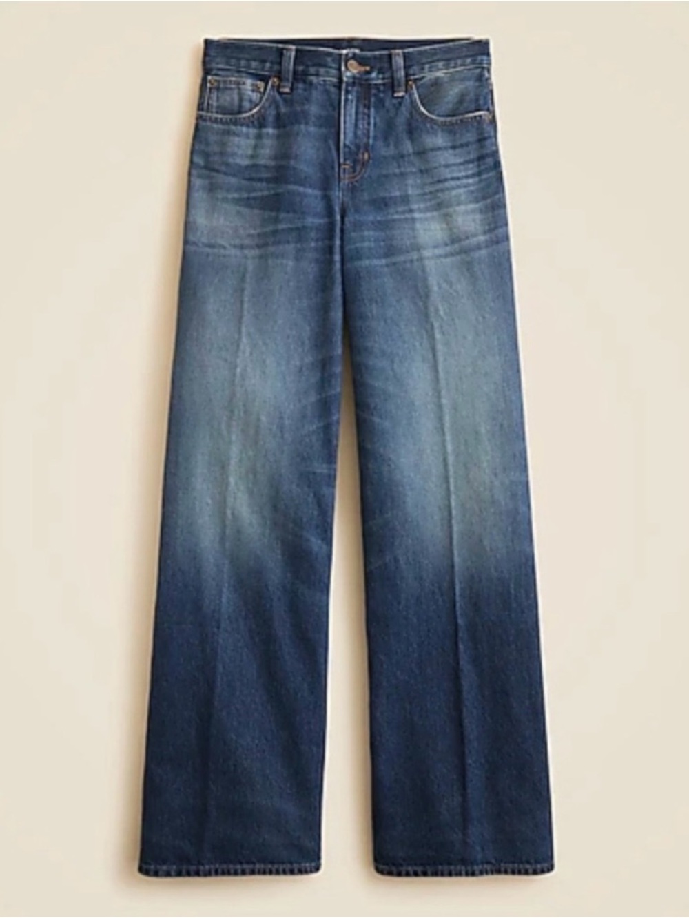 J. Crew Petite mid rise superwide leg jean